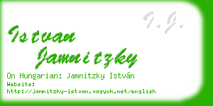 istvan jamnitzky business card